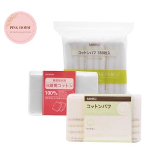 Bông tẩy trang miniso số một nhật bản 2in1 chất liệu cotton mềm mịn