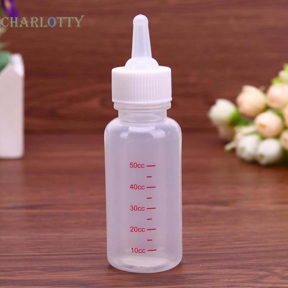 Bình sữa 50ml cho mèo con/ cún con chất liệu silicone