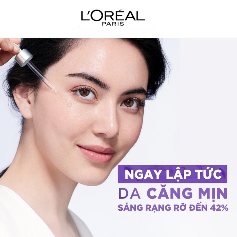 Hàng khuyến mãi ! Serum siêu cấp ẩm sáng da Loreal Paris pure Hyaluronic Acid 1.5% 7,5ml