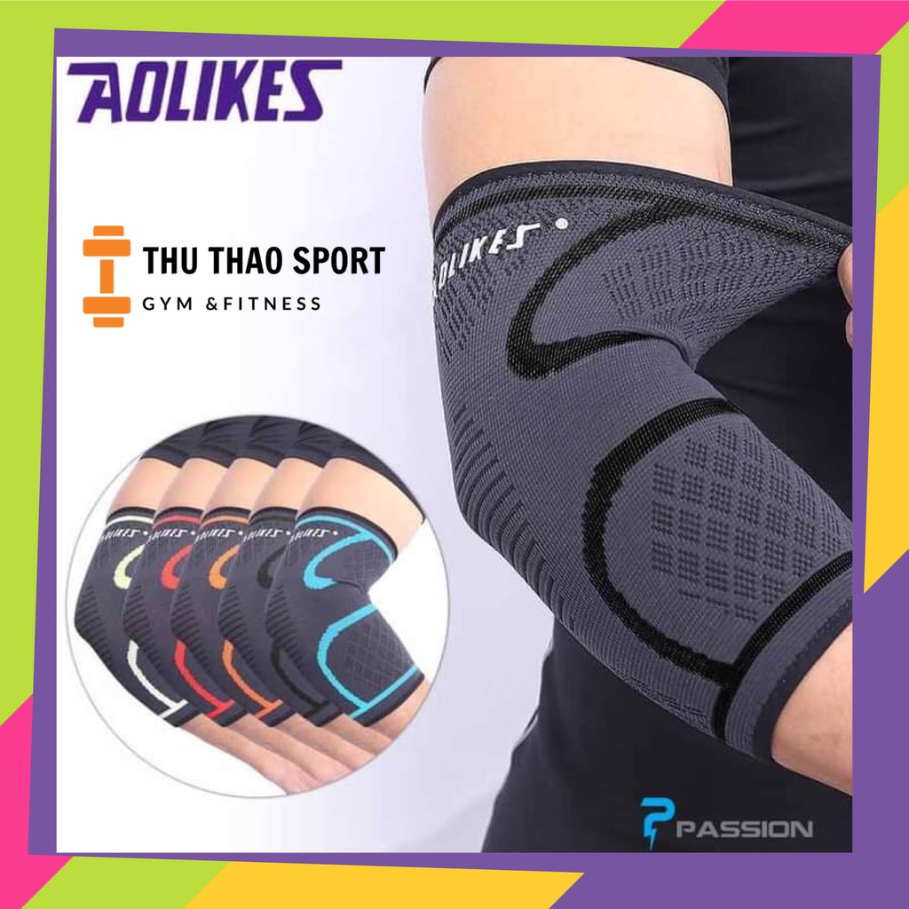 Bảo vệ khuỷu tay AOLIKES có đệm, băng khuỷu tay hỗ trợ chơi thể thao