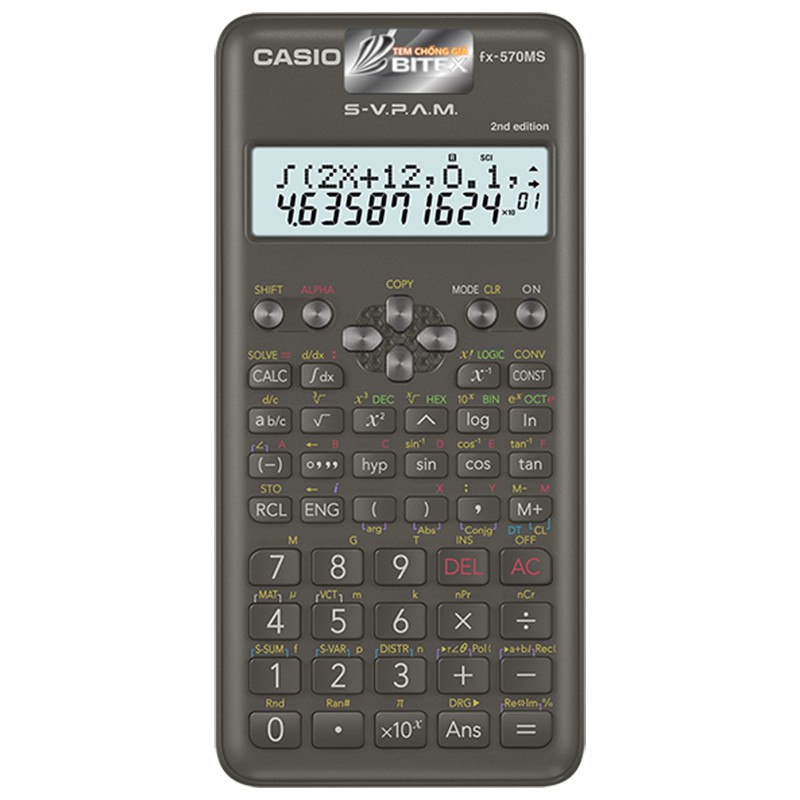 MÁY TÍNH CASIO FX-570MS HỌC SINH CẤP 1 {Chính hãng BH 7 năm}