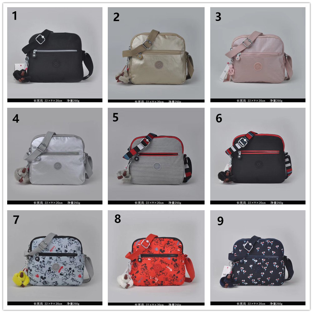 28 Màu 🎉PROMO🎉2023🍒💯kiplinp KIPLING Túi Đeo Vai Siêu Nhẹ 20 Màu K 28723 Thời Trang Cho Nữ