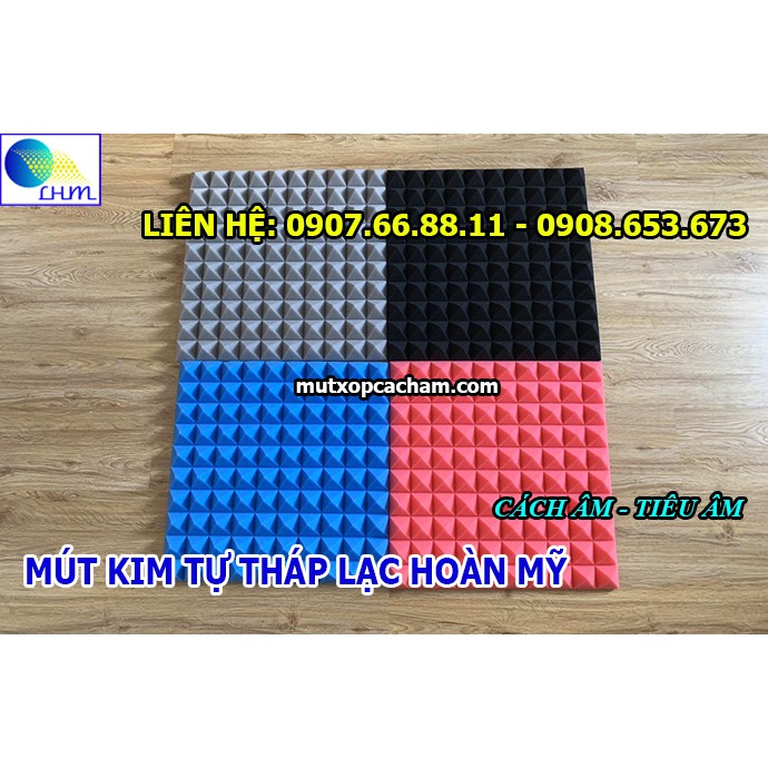 MÚT TIÊU ÂM HÌNH KIM TỰ THÁP KHỔ TẤM 50x50x5cm