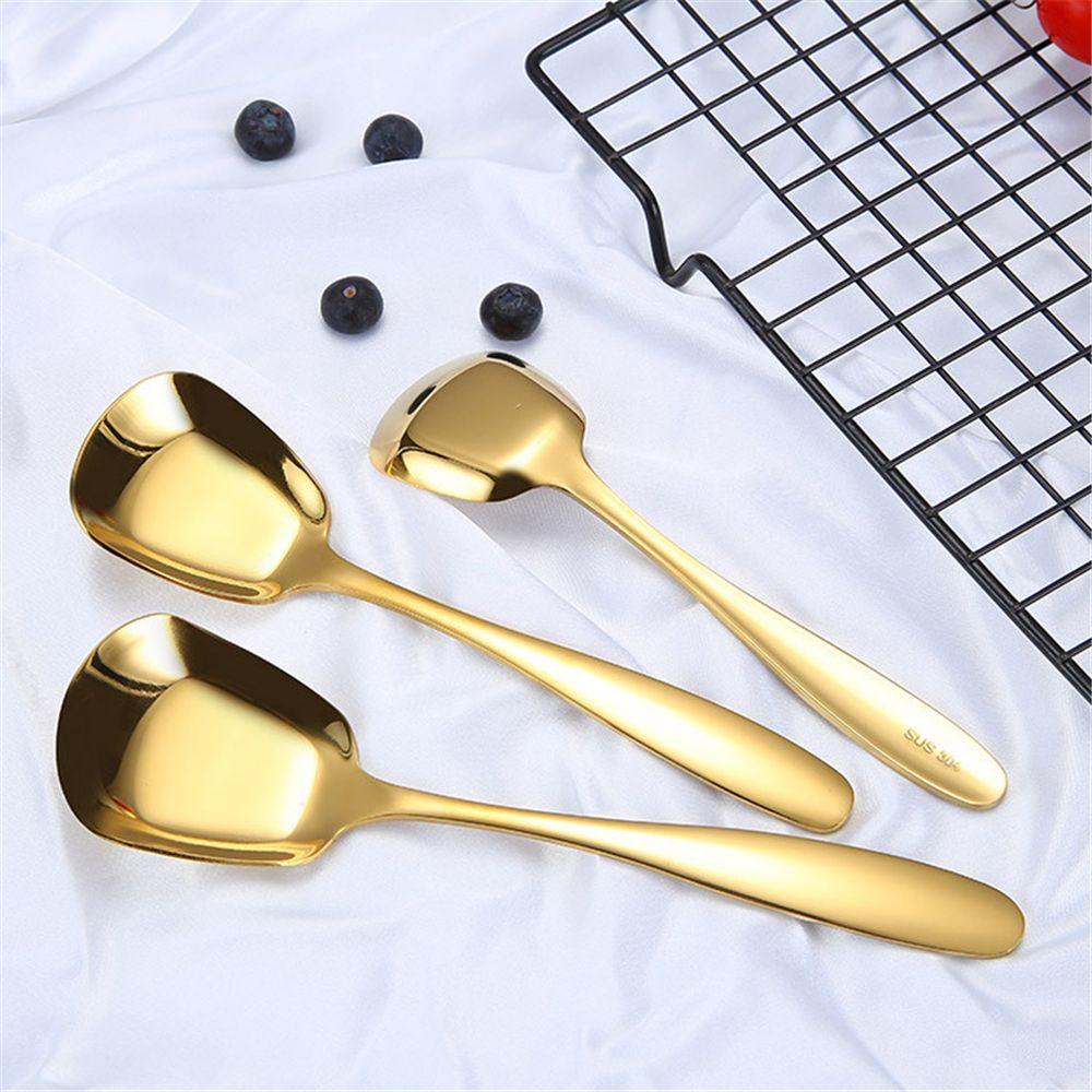 1 Muỗng Bằng Thép Không Gỉ Cán Dài Cho Trẻ Em