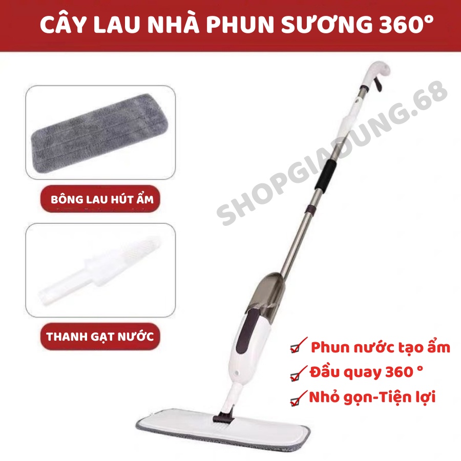 Cây Lau Nhà Thông Minh Phun Nước, Chổi Lau Nhà