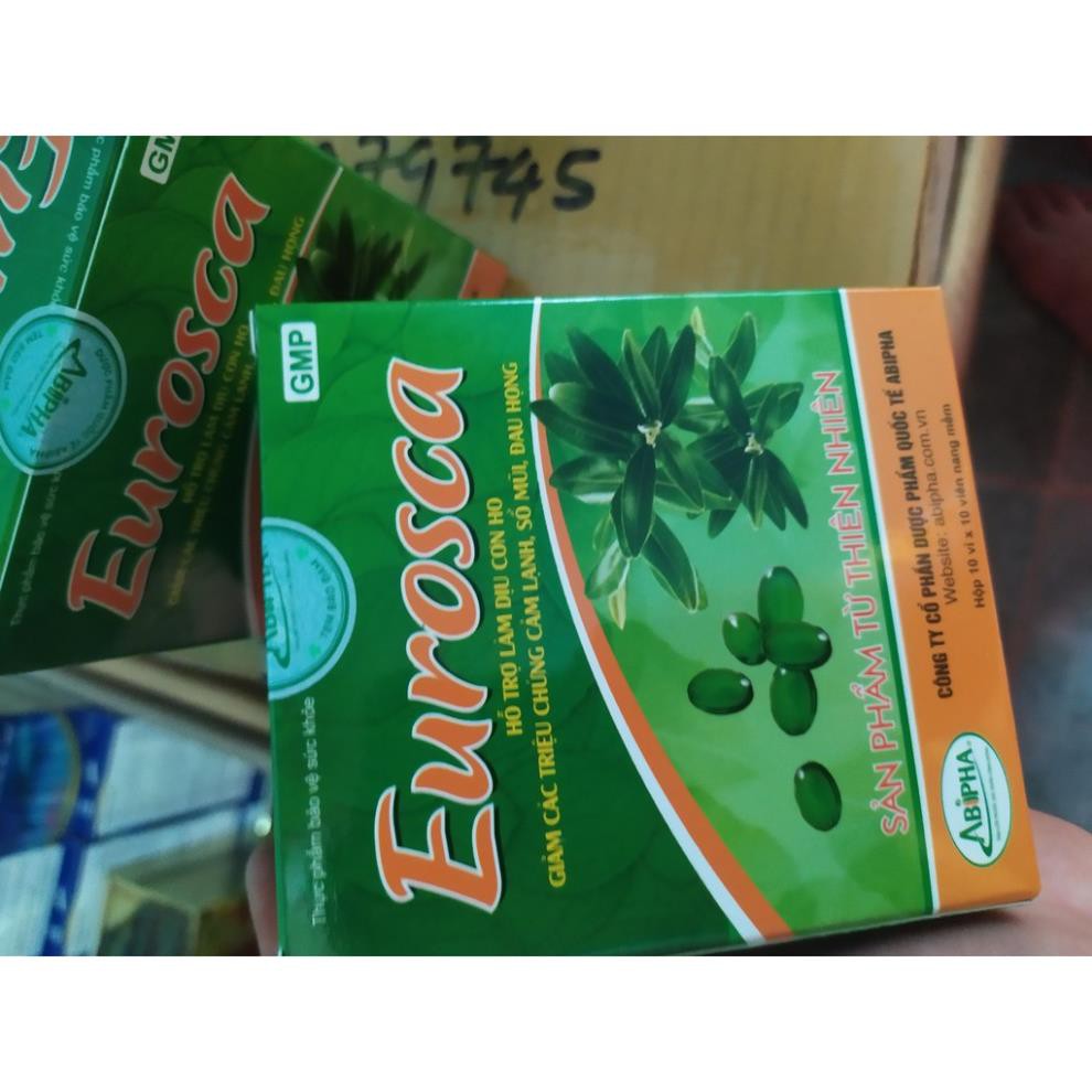 Eurosca, Eurosca Fort abipha Giảm ho, thông thoáng mũi, giảm các triệu chứng cảm lạnh, sổ mũi, đau họng