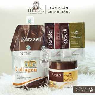 Tặng Kèm Gói Mini | Kem Hấp - Ủ- Xả Phục Hồi Tóc Collagen Karseell Maca 500ml | Hàng Chính Hãng