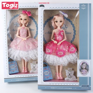 Búp bê công chúa Barbie kích thước 40 cm cử động 12 khớp tặng kèm phụ kiện búp bê
