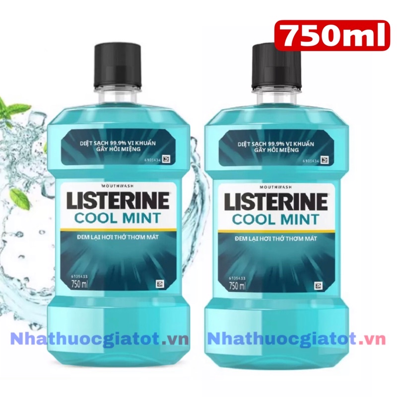 COMBO 2 CHAI 750ML NƯỚC SÚC MIỆNG LISTERINE COOLMINT HÀNG CHÍNH HÃNG SIÊU TIẾT KIỆM