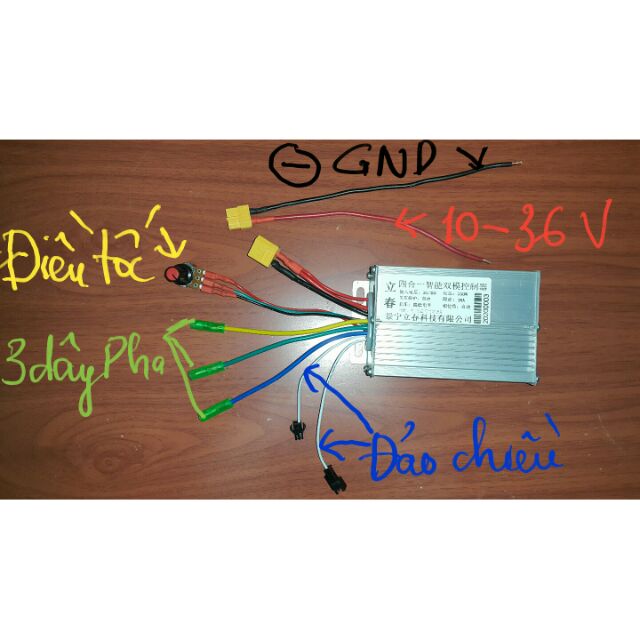 Điều tốc Motor 3 pha - Brushless 10-36V 350W (DIY từ Điều tốc xe điện mới 100%)
