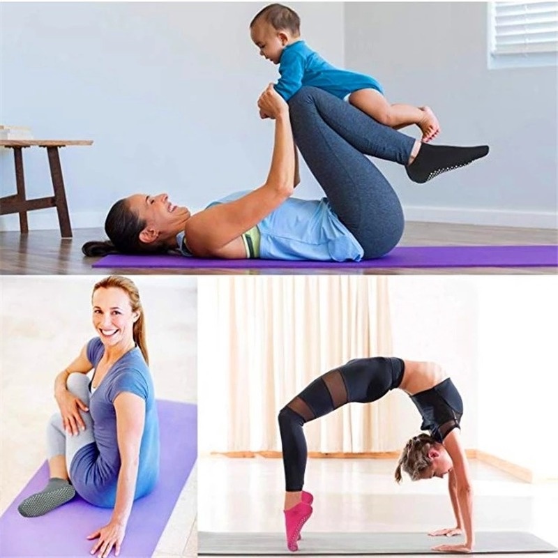 Vớ Cotton Mềm Co Giãn Thoáng Khí Chống Trượt Hỗ Trợ Luyện Tập Yoga/Thể Hình/Múa Ballet