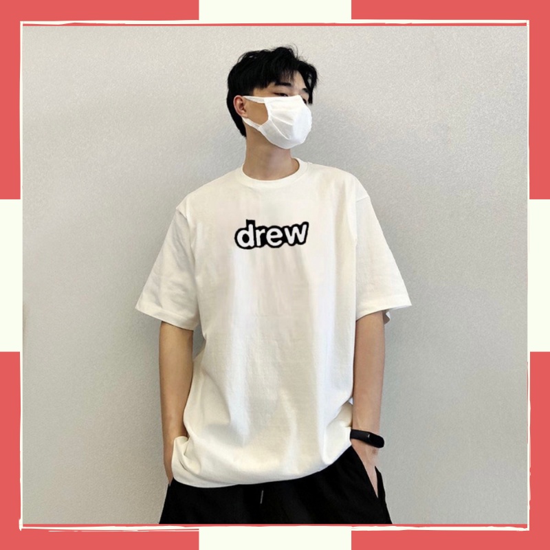 Áo Phông Unisex 3158 Tay Lỡ Form Rộng Nam Nữ In Hình drew , Áo Phông Nữ Nam Chất liệu Cotton Mát Mẻ Mùa Hè
