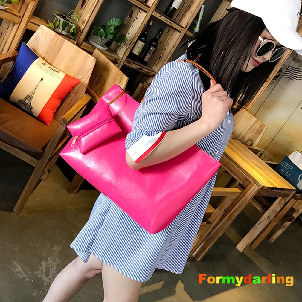 Hàng có sẵn! Set 2 món túi tote đeo vai + ví nữ | BigBuy360 - bigbuy360.vn