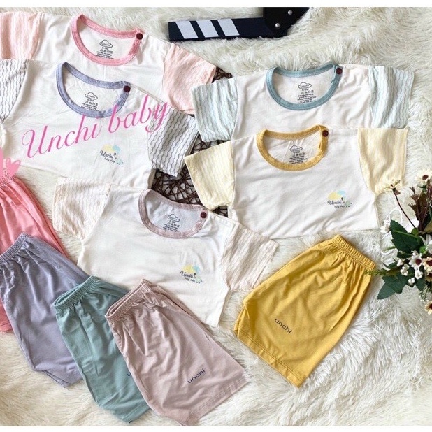 Bộ Cộc Tay Cho Bé 💖FREE SHIP💖 bộ cộc unchi phối tay kẻ