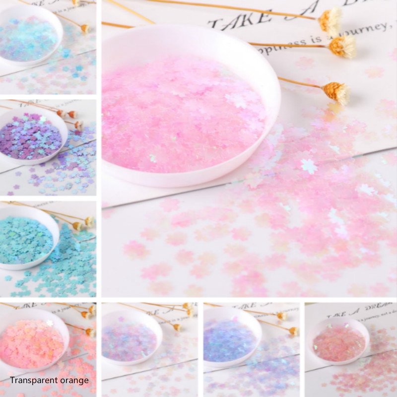 Phụ kiện kim tuyến kiểu hoa anh đào trang trí bắt mắt