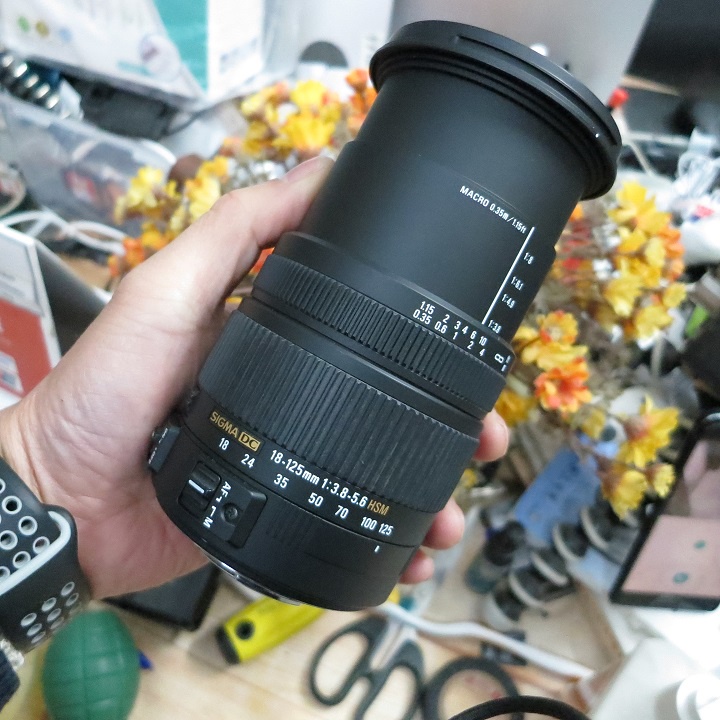 Ống kính Sigma 18-135 OS cho máy ảnh Canon Crop