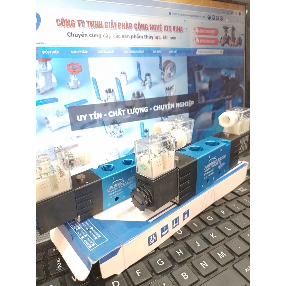 ATS_Van điện từ đôi 5 cổng 3 vị trí 4V230 -08 loại JUNJIEQD