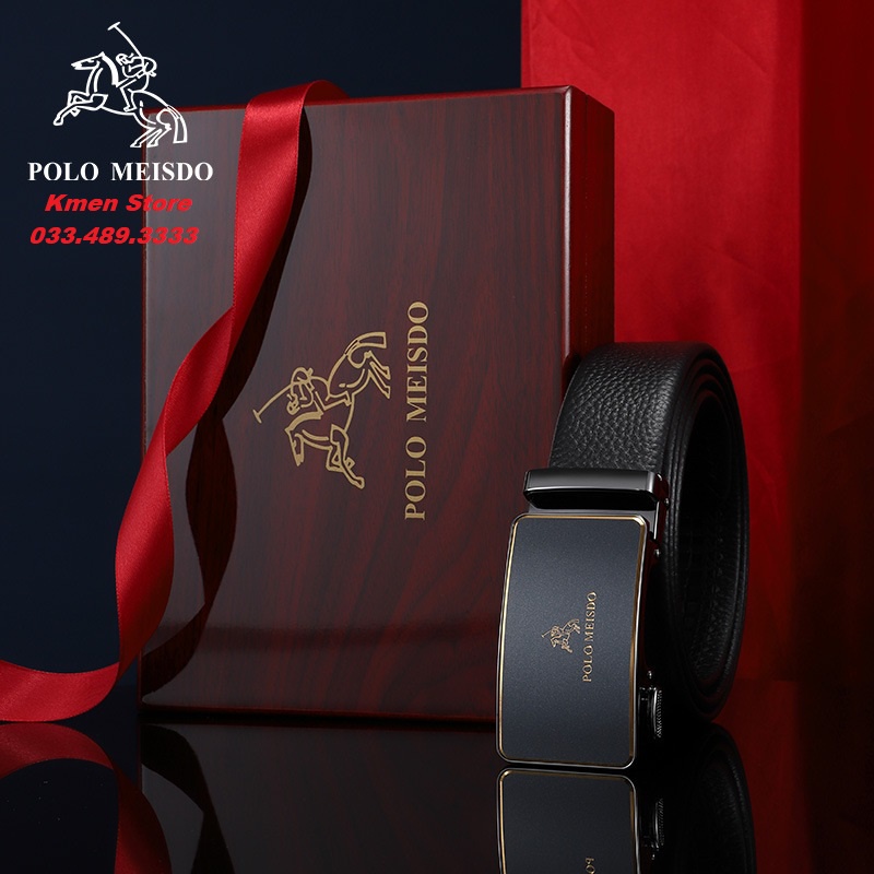 Thắt Lưng Nam Dây Nịt Nam Da Bò Thật Cao Cấp POLO MEISDO Sang Trọng Kiểu Dáng Hàn Quốc PL24