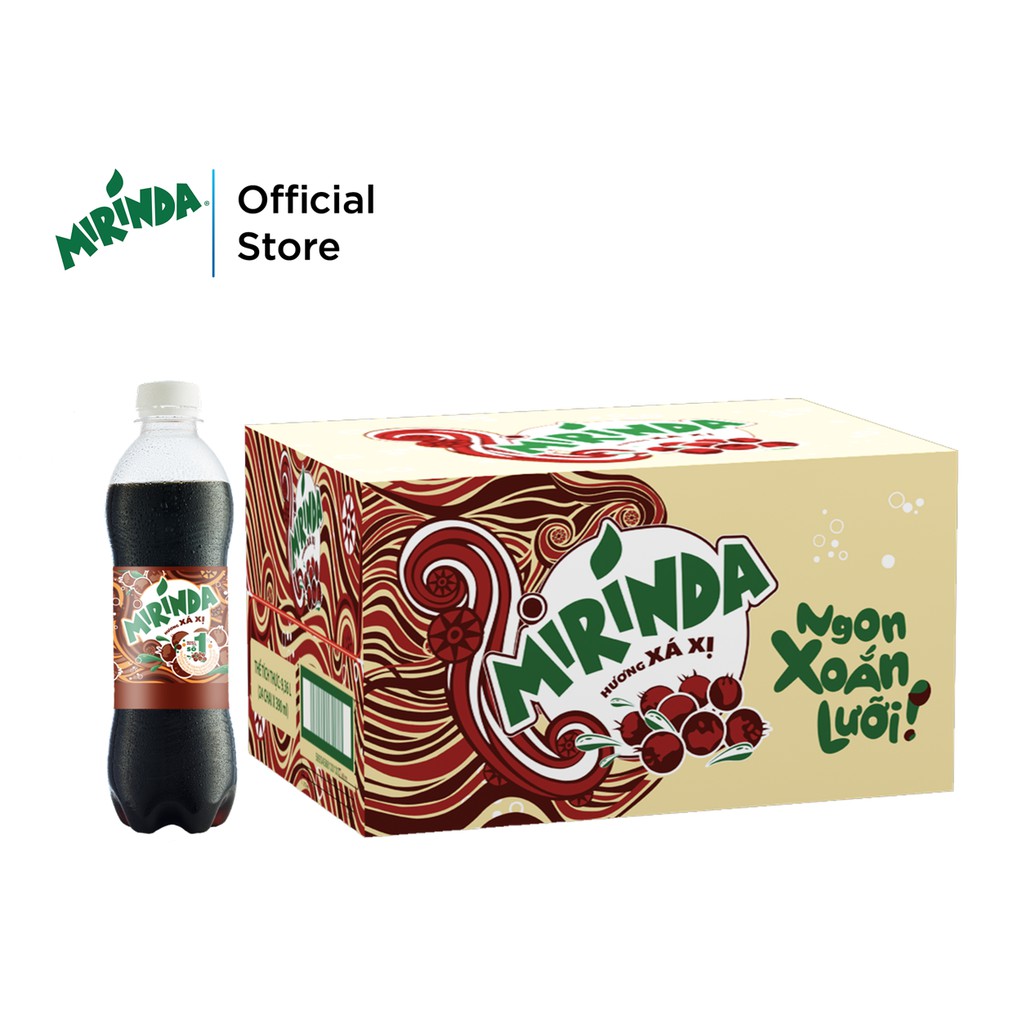 [Mã GRO1APR giảm 20K đơn 150K] Thùng 24 Chai Nước Giải Khát Mirinda Xá Xị (390ml/Chai)