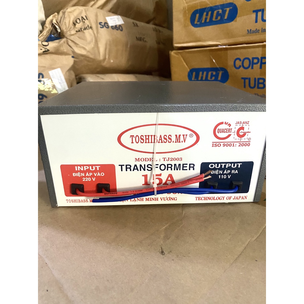 (VTĐL)Biến thế Toshibass 15A 100% dây đồng, an toàn bảo hành 12 tháng