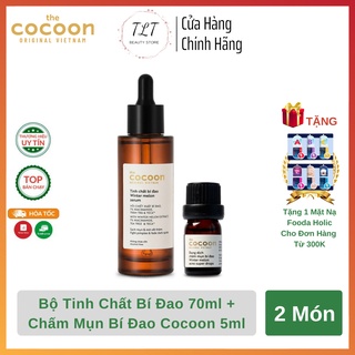 Bộ Sản Phẩm Giảm Mụn Mờ Thâm Làm Dịu Da Serum Tinh Chất Bí Đao Cocoon 70ml Và Dung Dịch Chấm Mụn Bí Đao Cocoon 5ml