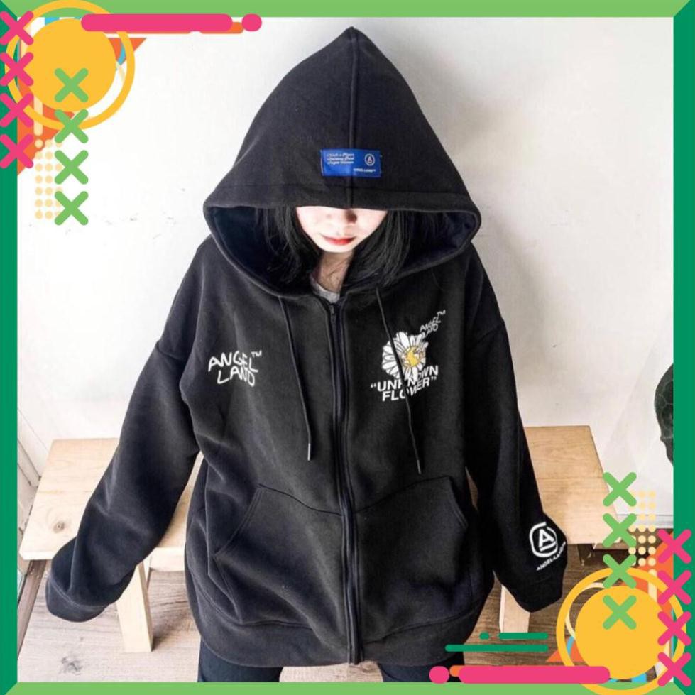 [Free Vận Chuyển] Áo Khoác Nỉ Ngoại Angel Land Bông Cúc Unisex Dáng Rộng Siêu Hot .AJ | BigBuy360 - bigbuy360.vn