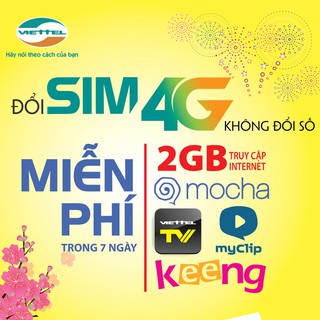 SIM 4G VIETTEL QK TỰ ĐỔI TỪ SIM 3G SANG 4G