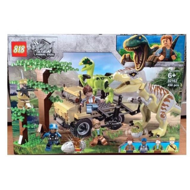 - Lego Lắp Ráp Xếp Hinh Mô Hình Công Viên Khủng Long Hoang Dã 345 Khối.