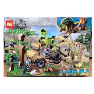 - lego lắp ráp xếp hinh mô hình công viên khủng long hoang dã 345 khối.