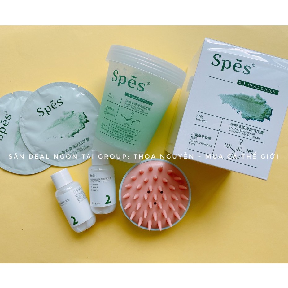 Tẩy da chết cho tóc Spes từ muối biển hũ 250gr