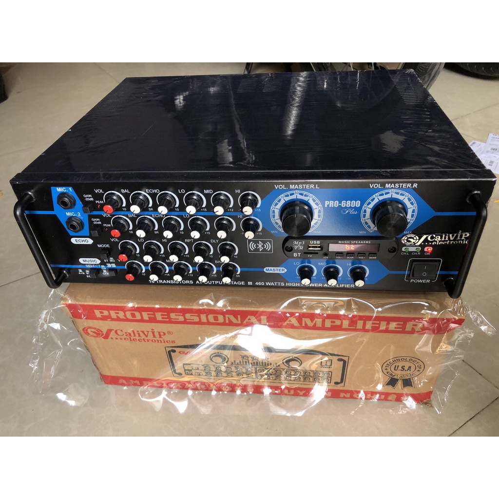 Amply CaliVIP Pro-6800 Chay 8 Sò Cs Mạnh Mẽ 500W