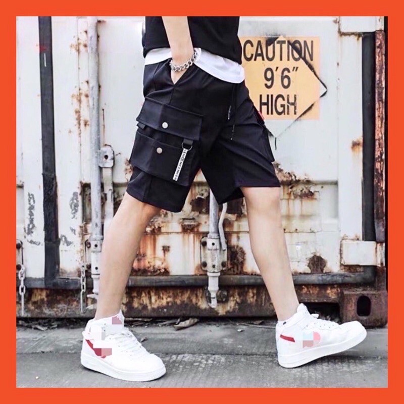 [ Túi hộp- Cực Chất ! ] Quần sooc kaki túi hộp dây khoá chữ siêu phẩm mới cực chất , quần short nam