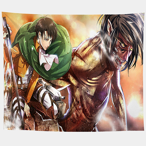 MIKASA Thảm Treo Tường In Hình Nhân Vật Phim Attack On Titan Cá Tính