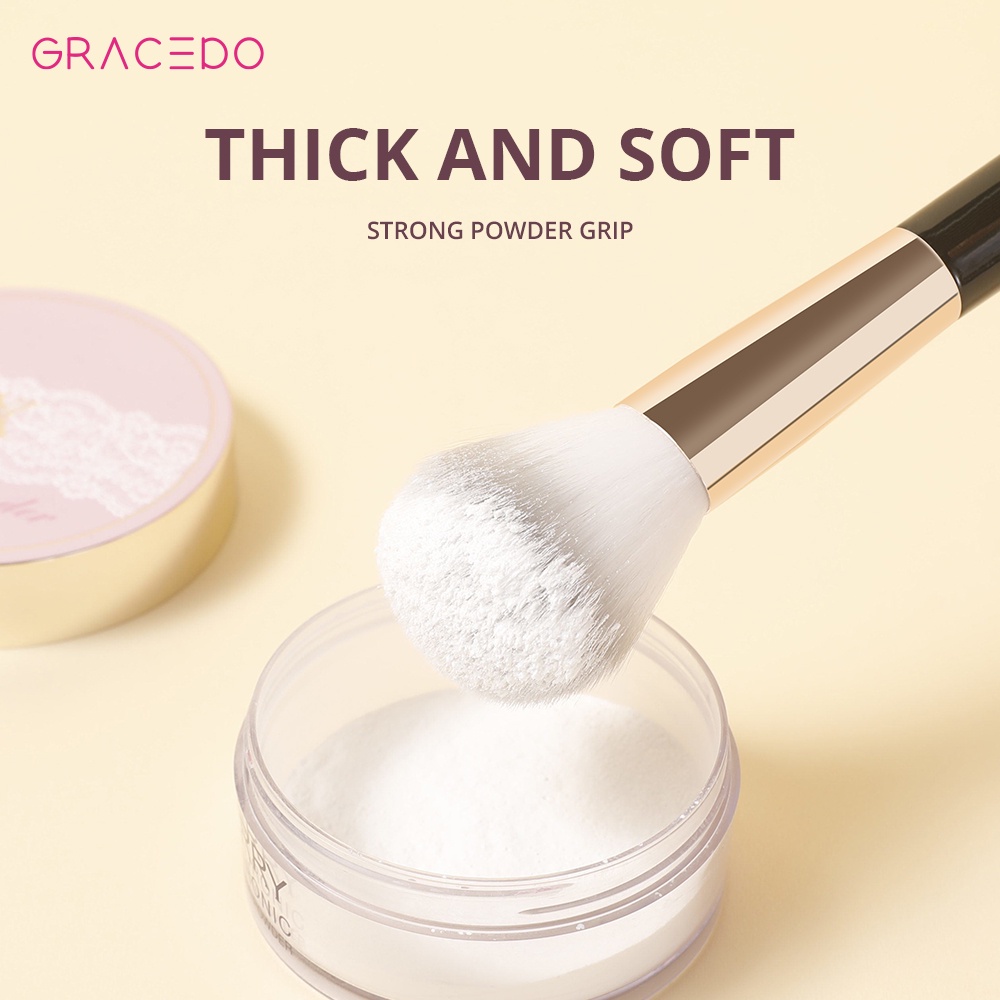 GRACEDO Bộ 7 Cọ Trang Điểm Chuyên Nghiệp Màu Đen Vàng Hồng Bạch Kim