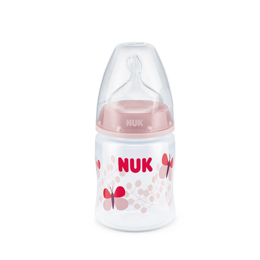 Bình sữa NUK cổ rộng Premium Choice núm ti silicone 150ml hàng chính hãng