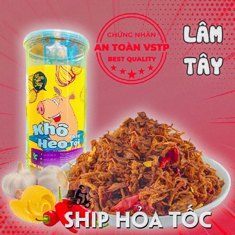 ✅ [HÀNG CÓ SẴN] KHÔ HEO CHÁY BƠ TỎI 300gr- Cực ngon cực mê 💥