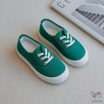 Giày vải canvas thiết kế màu sắc đơn giản thời trang dành cho trẻ em