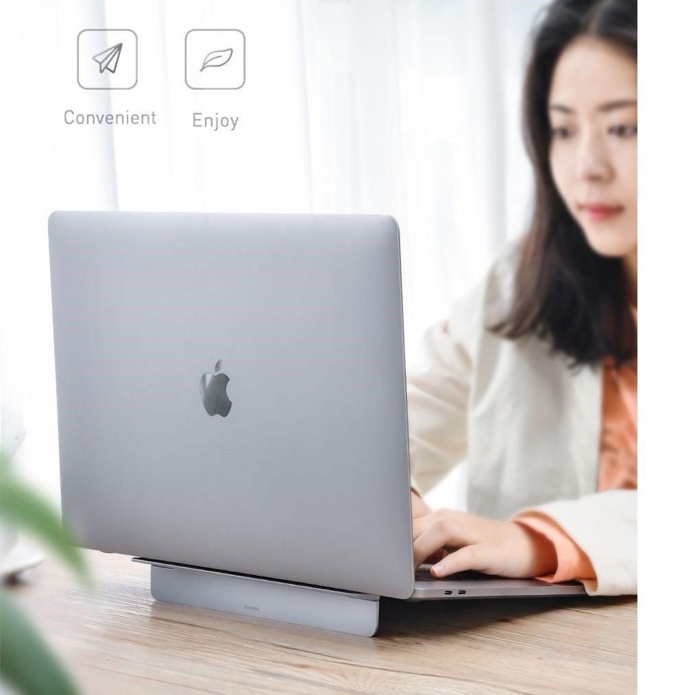 Giá đỡ laptop Baseus nhôm tản nhiệt Macbook Papery Notebook Holder siêu mỏng