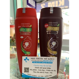 Dầu gội dược liệu Thái Dương 3 - Thái dương 7 chai 200ml, giúp tóc hư tổn, gàu