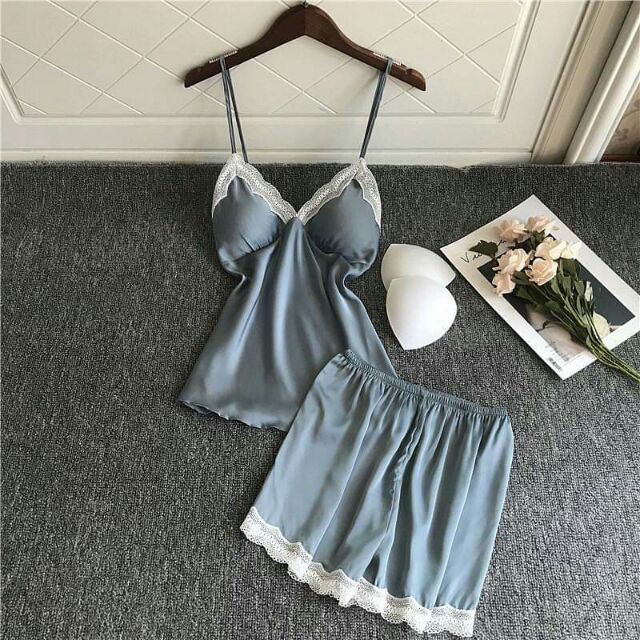 🍒🍓🍑🌷 SET BỘ NGỦ 2 DÂY PHI LỤA SEXY THỜI TRANG HÀN QUỐC CAO CẤP DÀNH CHO NGÀY NẮNG NÓNG | BigBuy360 - bigbuy360.vn