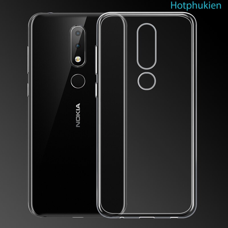 Ốp lưng dẻo silicon Nokia 6.1 Plus / Nokia X6 hiệu Ultra Thin (mỏng 0.6mm, Trong suốt, chống trầy) - Hàng chính hãng