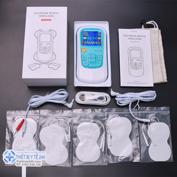 Máy Massage Xung Điện Trị Liệu, Máy Mát Xa Xung Điện AST-2012A, Máy Massage Châm Cứu,Tích Hợp 25 Chế Độ Massage