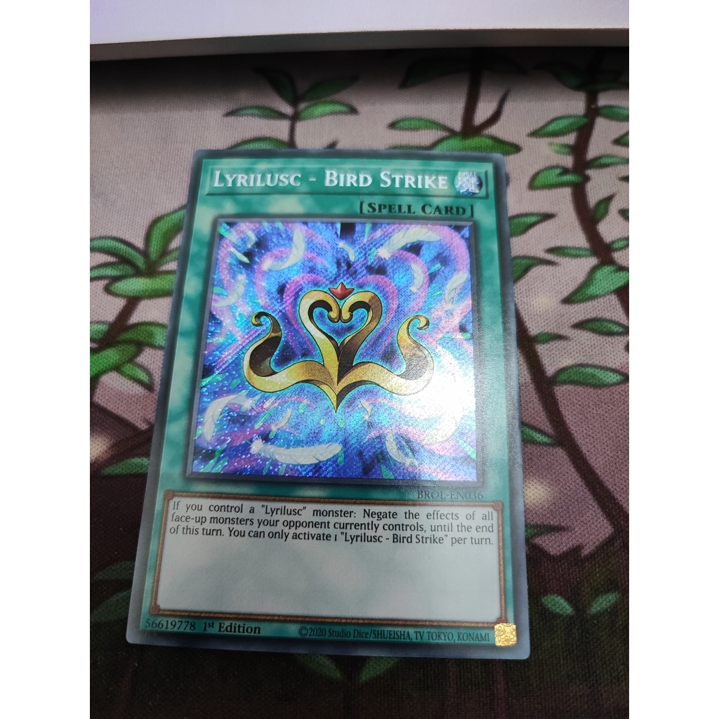 [Yugioh Funny Shop] 1 lá thẻ bài Lyrilusc - Bird Strike - BROL-EN036 - Secret Rare 1st Edition
