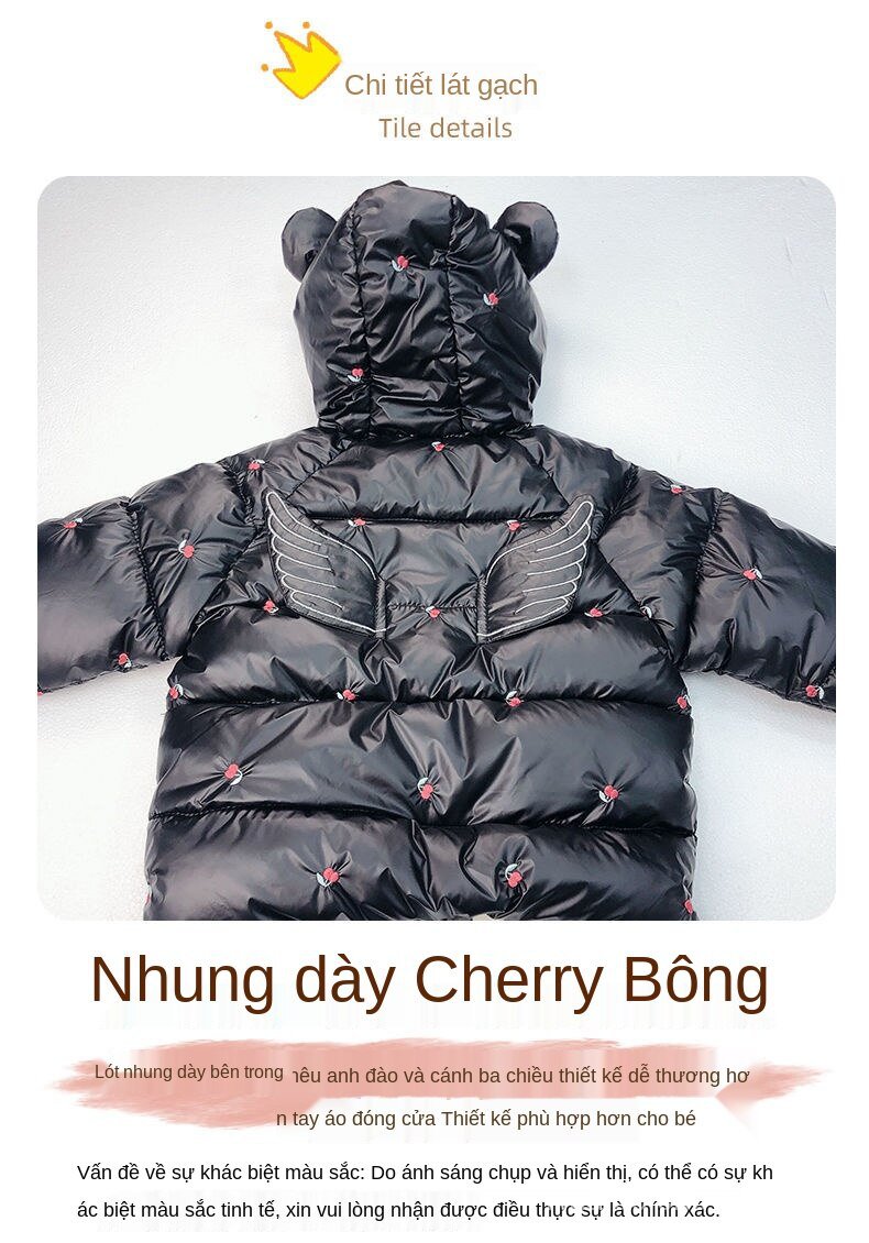 Cotton Girls Winter Clothes Baby Girls Cotton Kids Western Style Down Long Coat Jacket