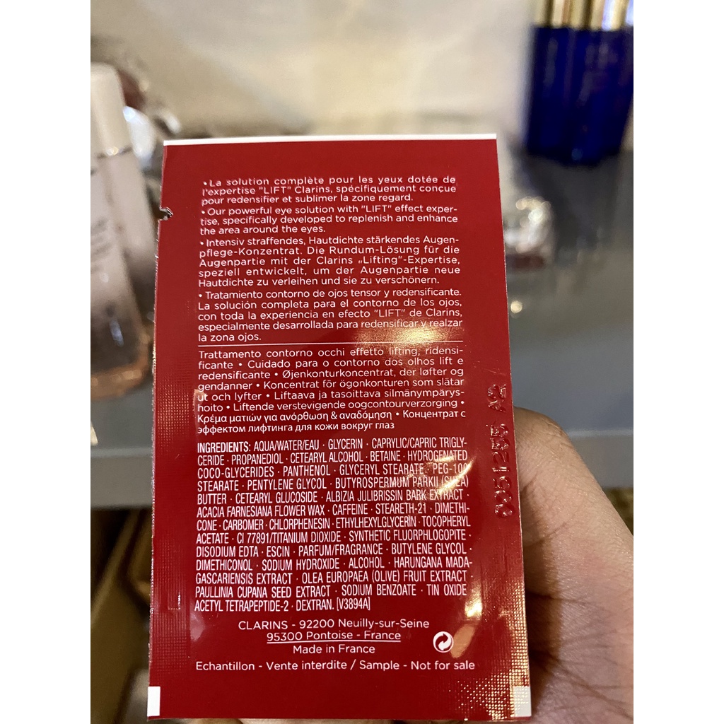 [ Quà Tặng SEPHORA ]  Mẫu thử kem mắt chống lão hoá Clarins Total Eye Lift 1ml | BigBuy360 - bigbuy360.vn