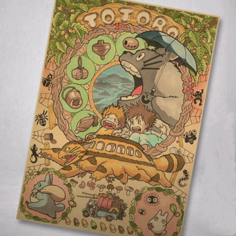 1 Tấm Poster Phim Hoạt Hình Hàng Xóm Của Tôi Là Totoro