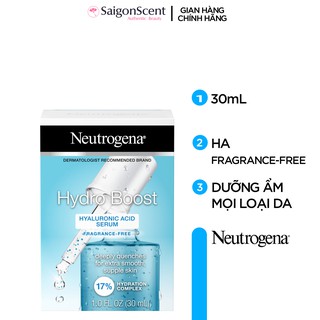 Tinh chất cấp nước phục hồi da Neutrogena Hydro Boost Hyaluronic Acid Serum ( 30mL )