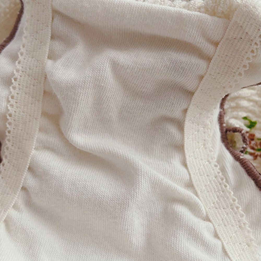 QQMALL Quần Lót Cotton Lưng Cao Phối Ren Hoa Phong Cách Lolita Quyến Rũ Cho Nữ