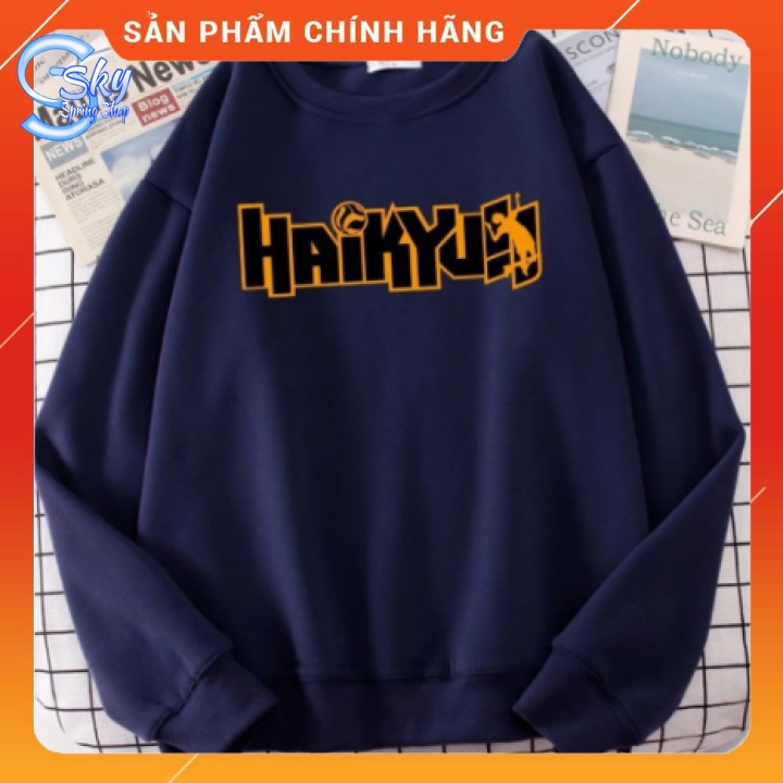 ÁO SWEATER UNISEX NAM NỮ  FORM RỘNG, CHẤT NỈ BÔNG DÀY DẶN CAO CẤP in HAIKYUN