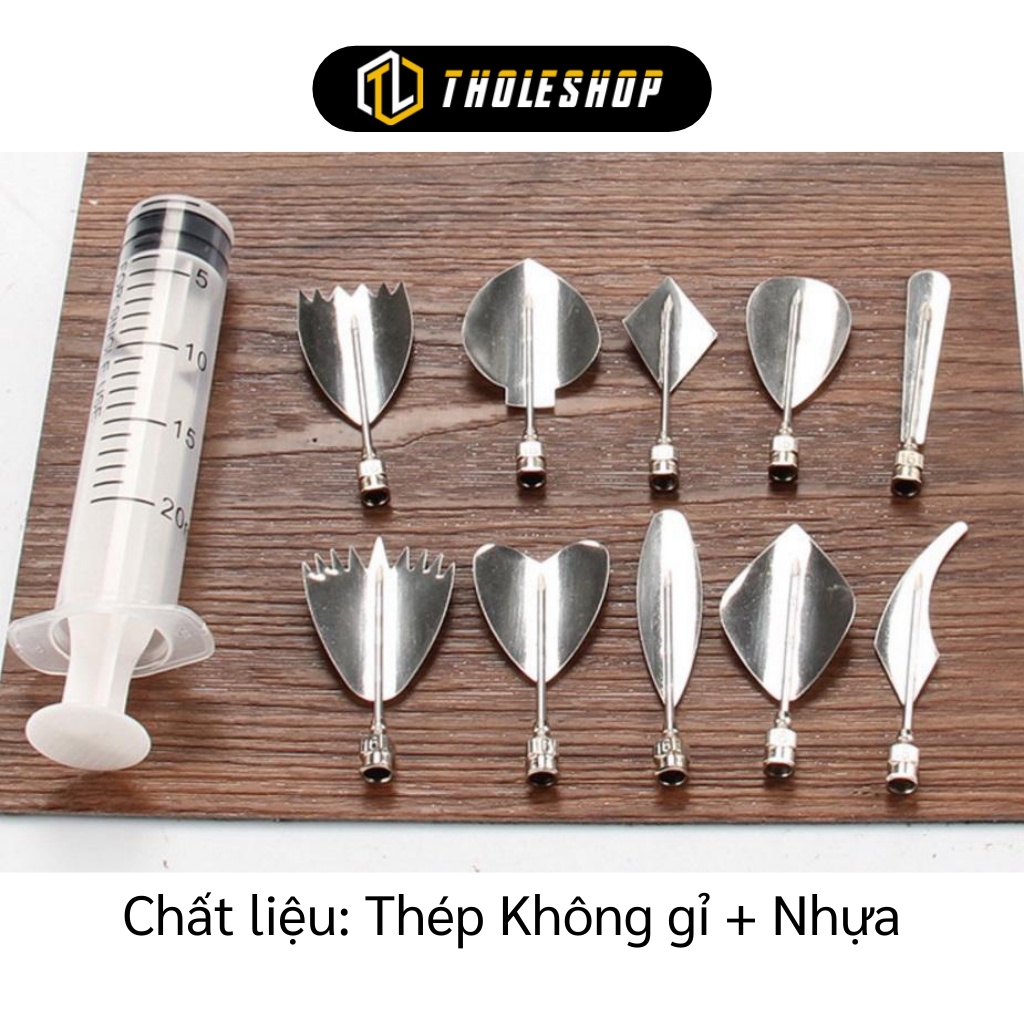 Bộ Dụng Cụ Làm Thạch Rau Câu - Bộ Tạo Hình Thạch 10 Món Thép Không Gỉ 5310